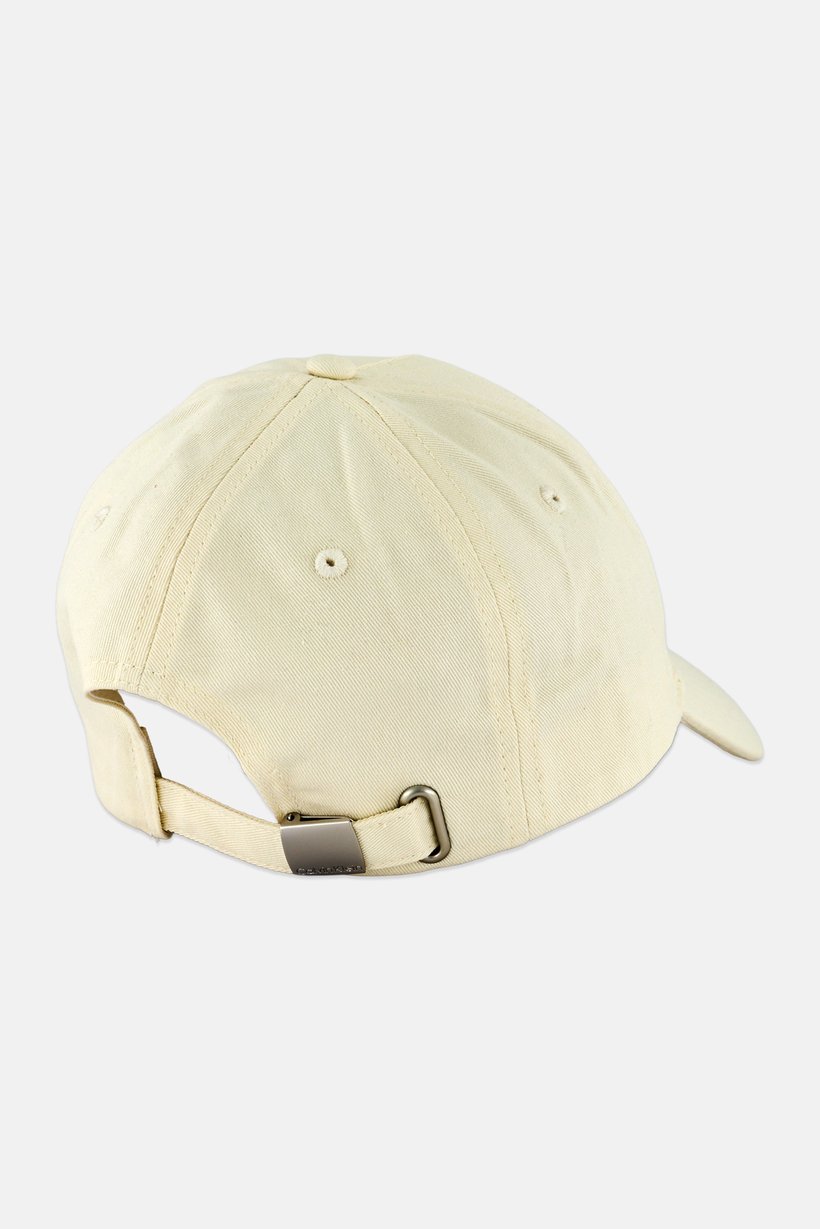 Men Embroidered Logo Adjustable Cap, Cream